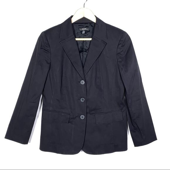 Alfani black 3 button  blazer business casual suit jacket size 8P 8 petite - Picture 1 of 3